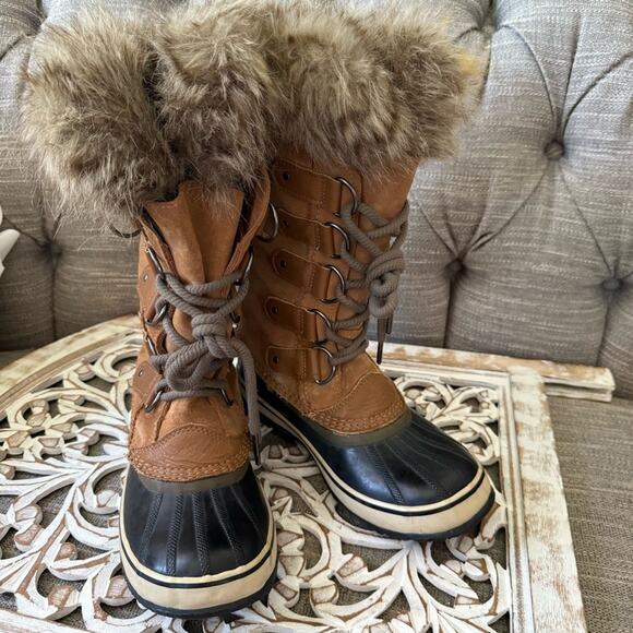 Sorel Faux Fur Waterproof Winter Snow Boots Women’s 8.5 - Picture 1 of 9